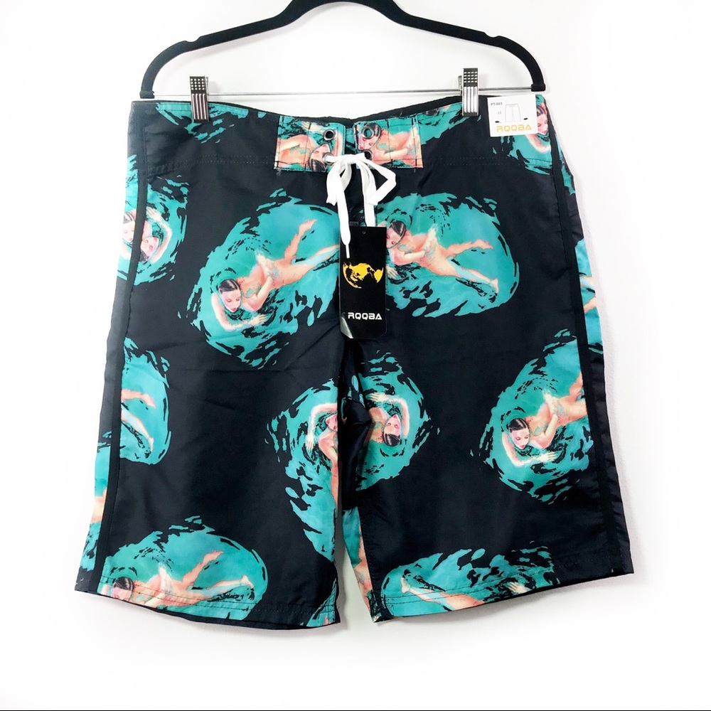 RQQBA YM's Swimming Women Board Shorts Men's 382-3